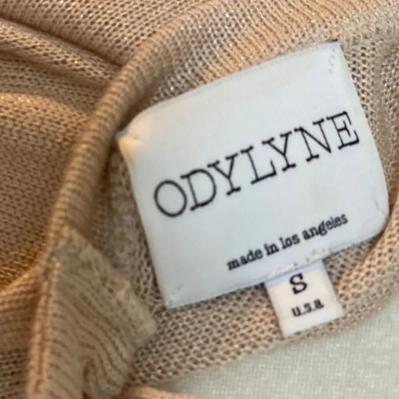 Odylyne Vintage Style Gold Lame Knit Sweater - Picture 7 of 12